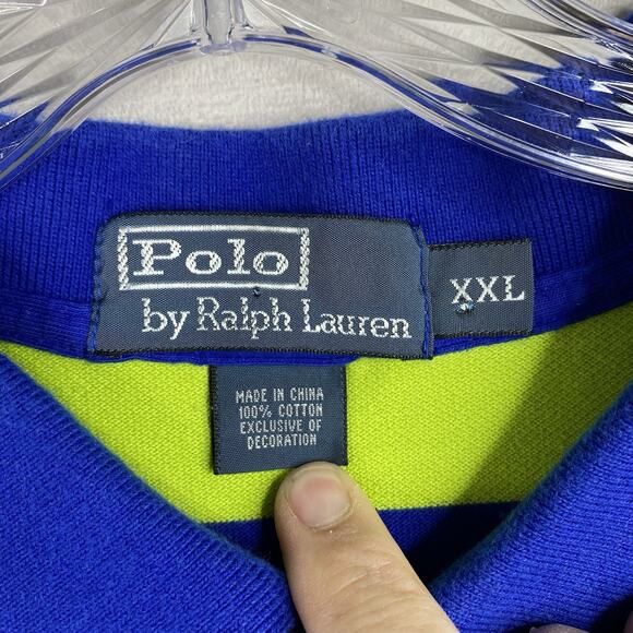 Polo Ralph Lauren Classic Fit Polo Mens XXL Colorful Striped Color Block Preppy - Picture 5 of 9